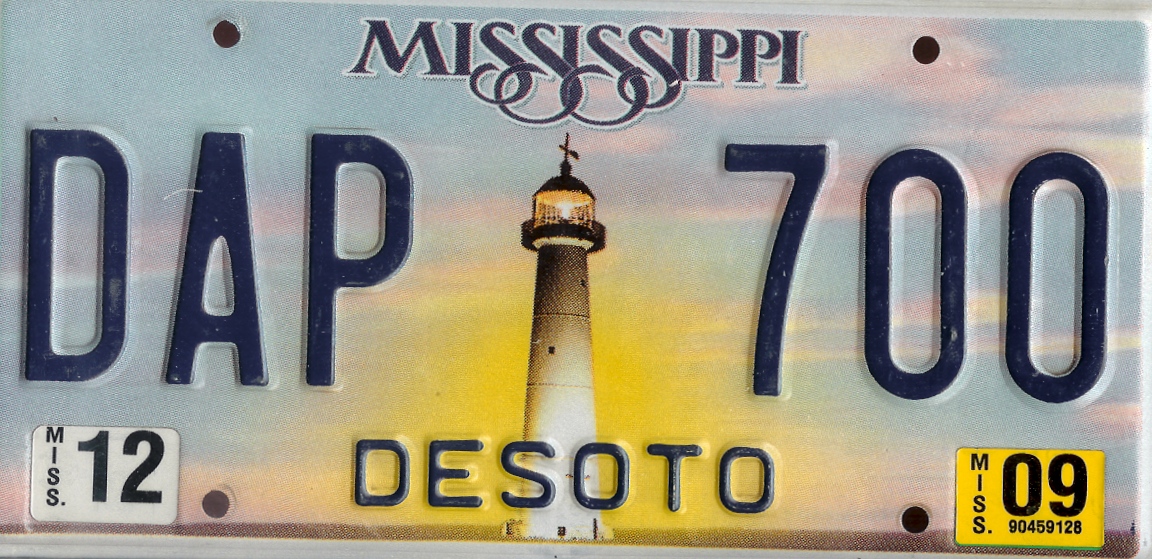Mississsippi License Plate