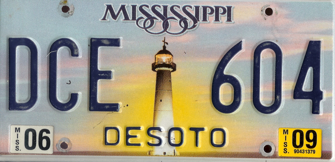 Mississsippi License Plate
