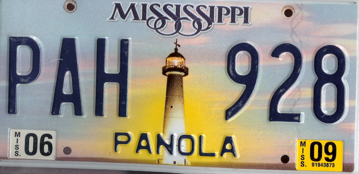 Mississsippi License Plate